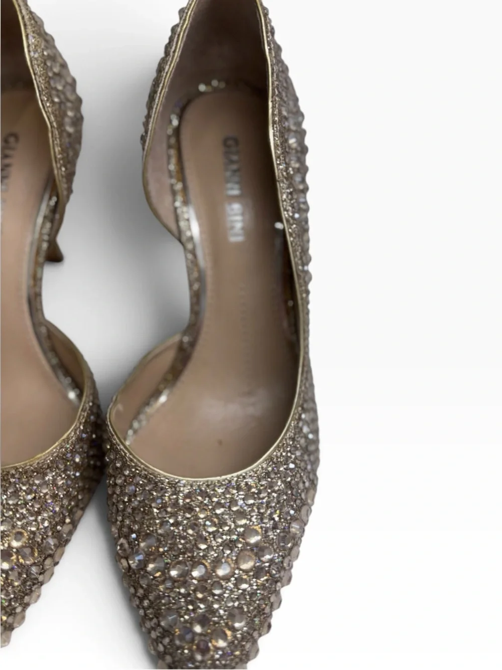 Gianni Bini Rhinestone Embellished D'Orsay Stiletto Pumps 6.5 M